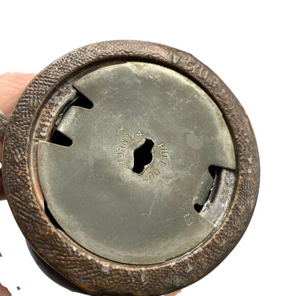 Three Little Pigs Cast Metal Piggy Bank Coin Worn Copper Tone Finish Key USA - Picture 6 of 7